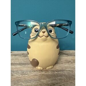 Uncommon Goods Ceramic Cat Eyeglass Holder Stand Hand Painted Rafael del Campo